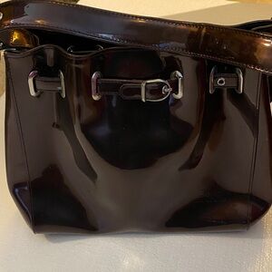 Beijo Elegant Black Cherry Patent Leather Women's Bag